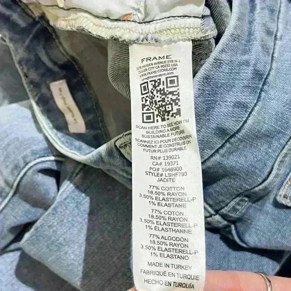 FRAME Blue High Waisted Light Wash Flare Jeans Womens Size 26 - Picture 13 of 16